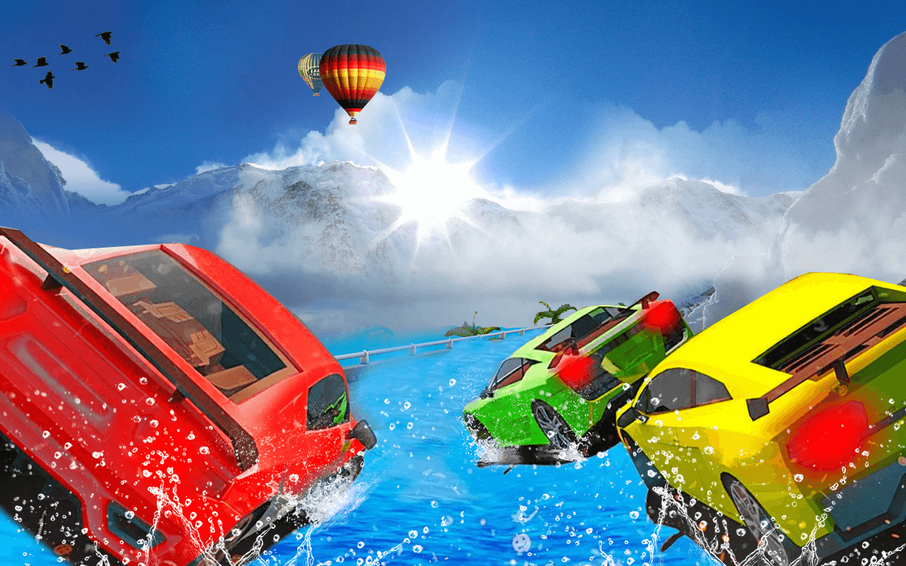 Frozen Water Slide Car Race; Aqua Park adventure 64 Bit - featured image