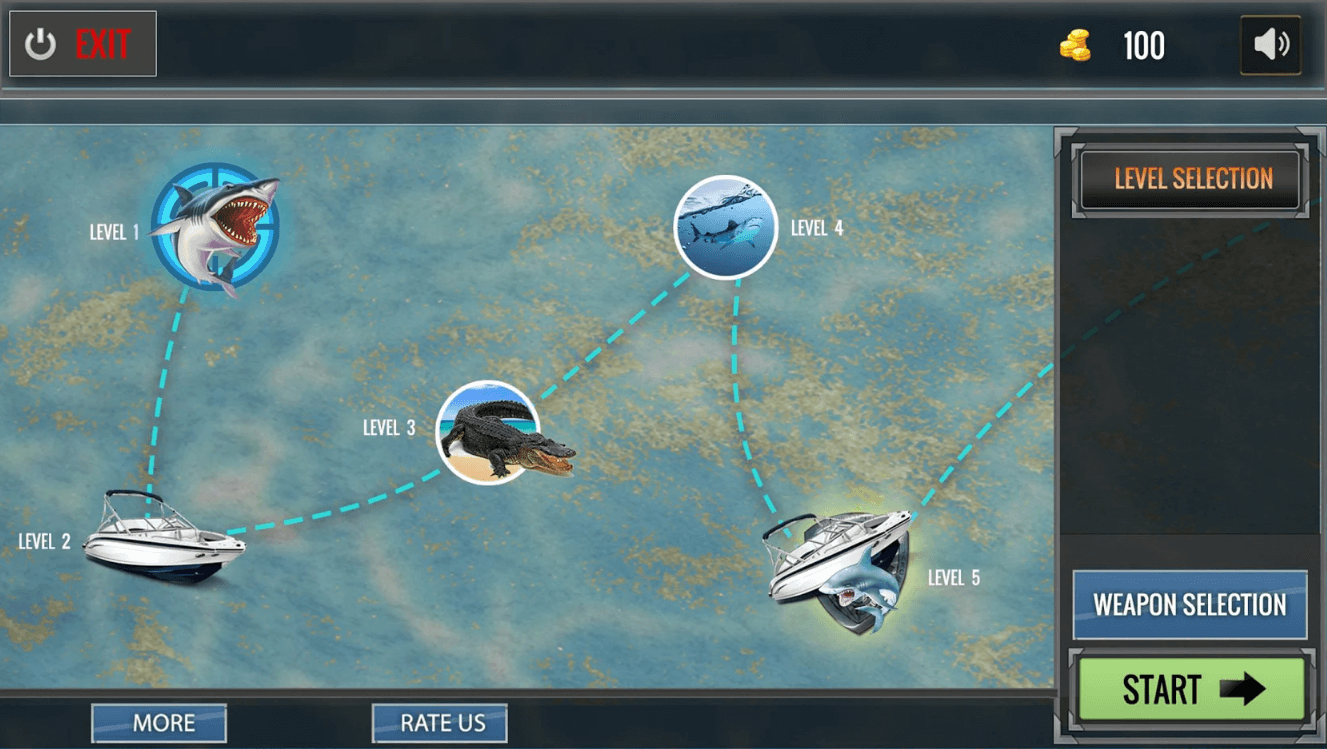 Underwater Shark Hunting- Free Shark Games (Android) - featured image