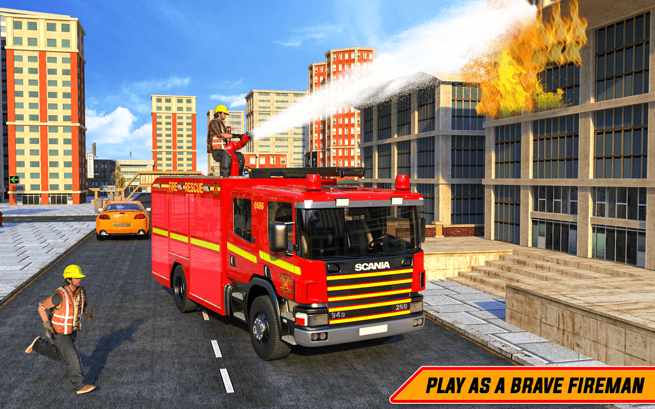 American Fire Fighter Truck : City Emergency Rescue - featured image