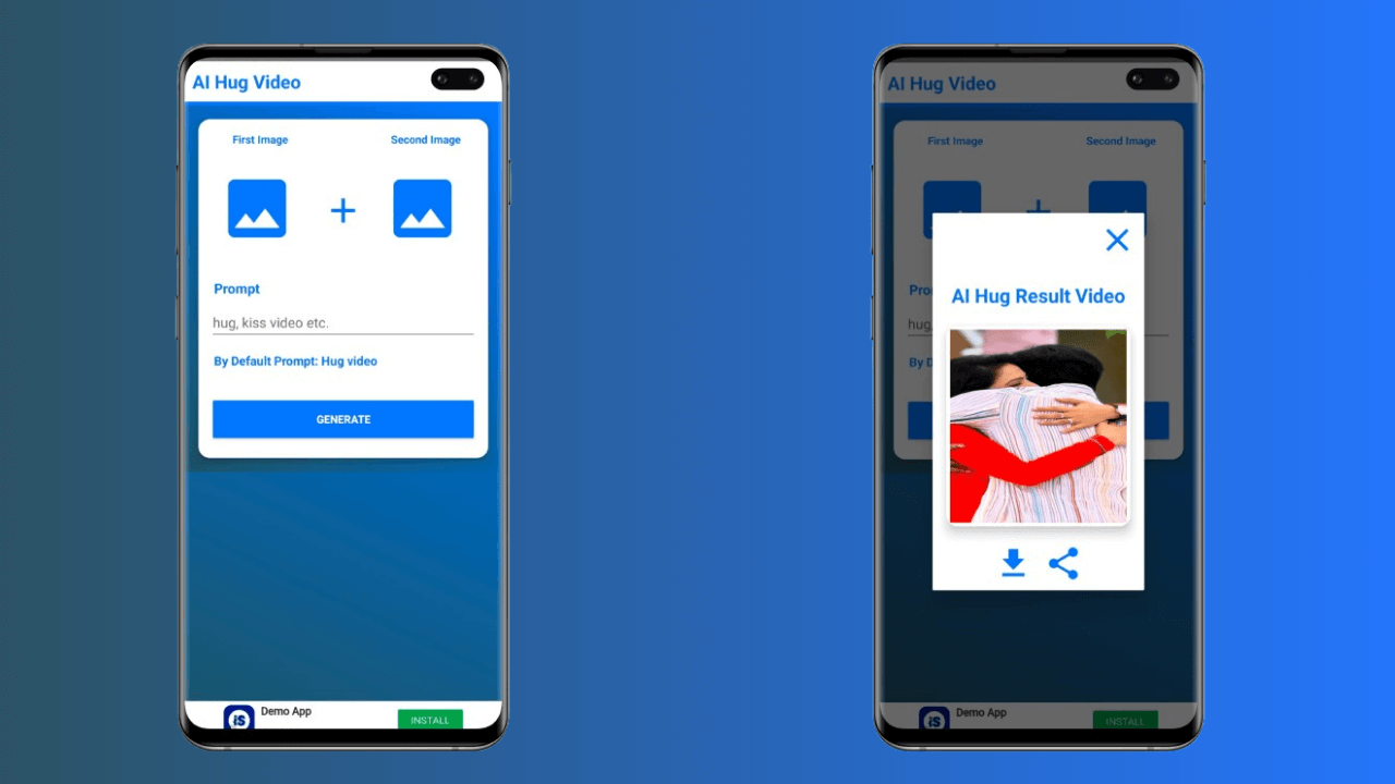AI Hug Video App with ironSource Mediation - featured image